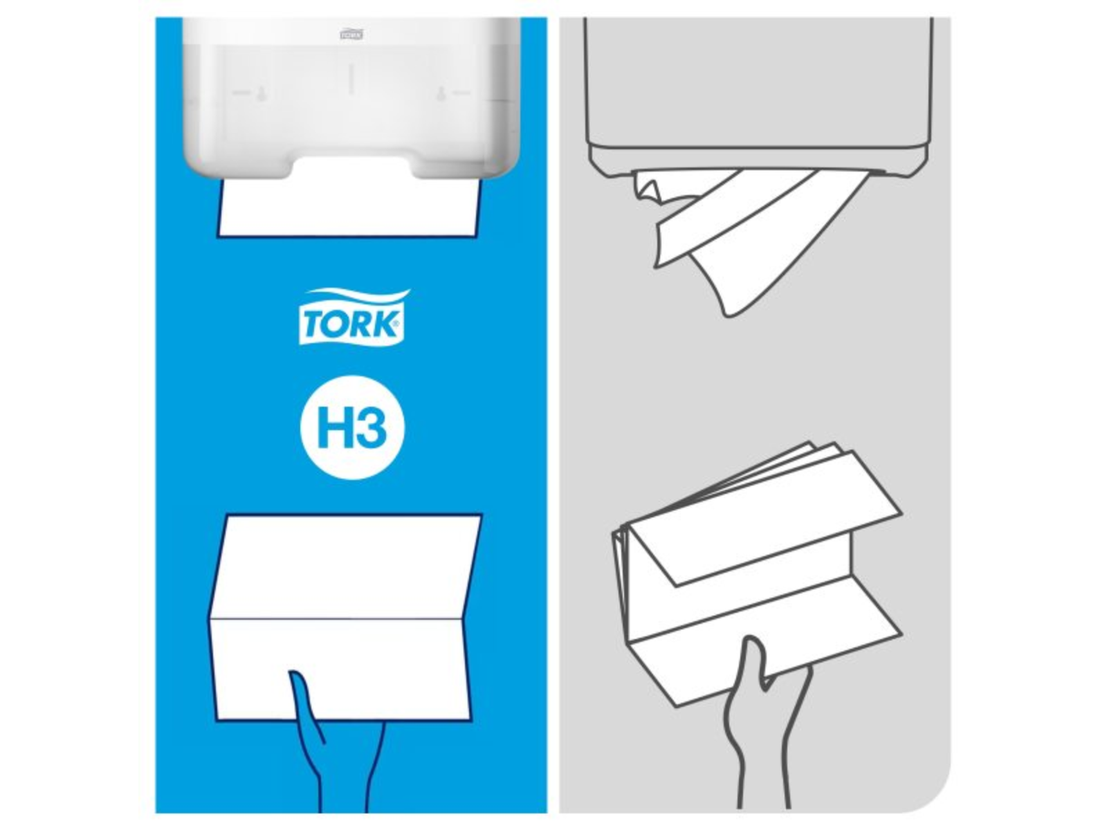 Dozownik ręczników H3 ZZ TORK 553100 MINI WHITE